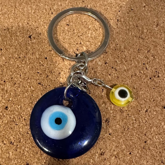 ✨🧿Evil Eye Keychain w/Matching Charm🧿✨Yellow Charm✨ - Picture 9 of 9